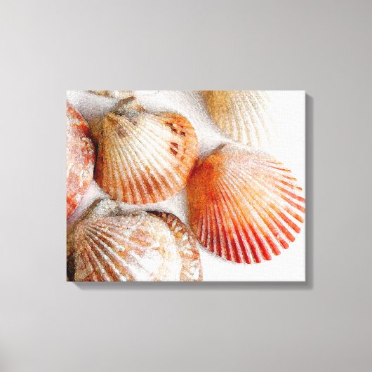 Beach Seashells Art Canvas Print Leinwanddruck (Vorderseite)