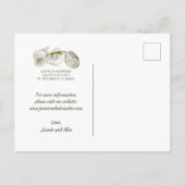 Beach Seashells auf Silvery Pearl Save the Date Ankündigungspostkarte (Rückseite)