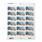 Beach Seashells Bag Sonnenbrille Adressaufkleber (Vorne)