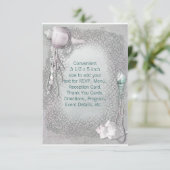 Beach Seashells Beach Wedding UAWG Einladung (Stehend Vorderseite)