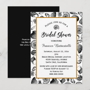 Beach Seashells Bridal Dusche Einladung