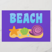 Beach Seashells Briefpapier (Vorderseite)