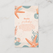 Beach Seashells Elegante Bücher für Baby Begleitkarte (Vorderseite)