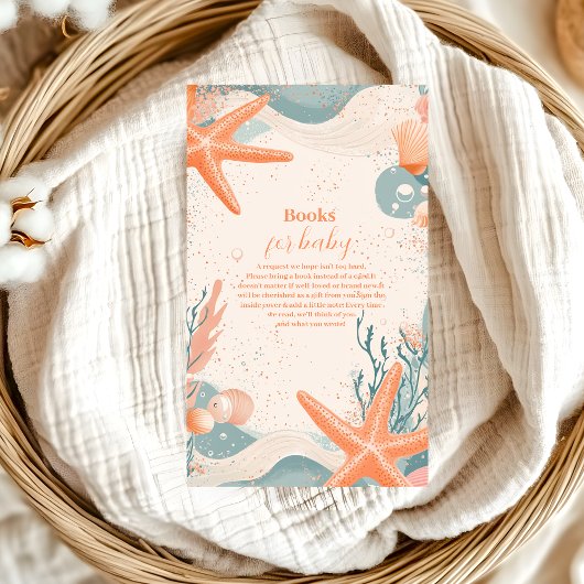 Beach Seashells Elegante Bücher für Baby Begleitkarte