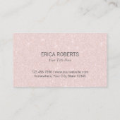 Beach Seashells Eleganter Rosa Glitzer Visitenkarte (Rückseite)