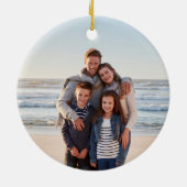 Beach Seashells Erstes Weihnachts-neues Zuhause-Fo Keramik Ornament (Hinten)