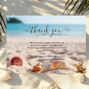 Beach Seashells Foto Feier des Lebens Dankeskarte