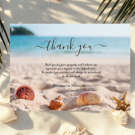 Beach Seashells Foto Feier des Lebens Dankeskarte