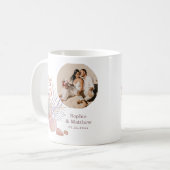 Beach Seashells Foto Hochzeit Kaffeetasse (Vorderseite Links)
