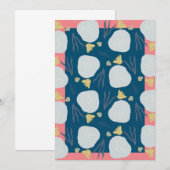 Beach Seashells Hand gezogene Grußkarte (Vorne/Hinten)