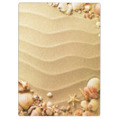 Beach Seashells Hawaii Monogram Initial Clip Board Klemmbrett (Rückseite)