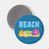 Beach Seashells Magnet (Vorderseite/Rückseite)
