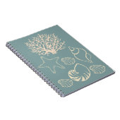 Beach Seashells Nautical Journal Notebook Geschenk Notizblock (Rechte Seite)