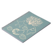 Beach Seashells Nautical Journal Notebook Geschenk Notizblock (Linke Seite)