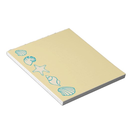 Beach Seashells Notepad Notizblock (angewinkelt)