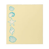 Beach Seashells Notepad Notizblock (Vorderseite)