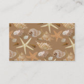 Beach Seashells Ocean Sea Vacation Holiday Custom Visitenkarte (Rückseite)