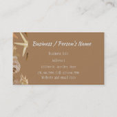 Beach Seashells Ocean Sea Vacation Holiday Custom Visitenkarte (Vorderseite)