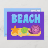 Beach Seashells Postkarte (Vorne/Hinten)