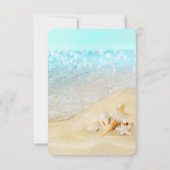 Beach Seashells Sand Empfang Einladung (Rückseite)