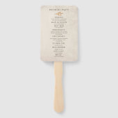 Beach Seashells Sand Wedding Program Brautparty Fächer (Rückseite)