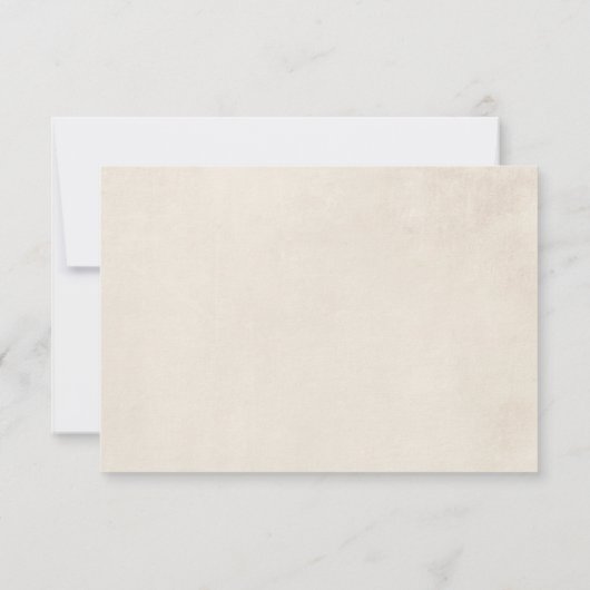 Beach Seashells Sand Wedding RSVP Karte (Rückseite)