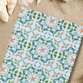 Beach Seashells Sea Life Pattern Strandtuch