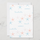 Beach Seashells Summer Party Einladung (Rückseite)