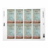 Beach Seashells und Glitzer Hochzeitwein (Vorne)