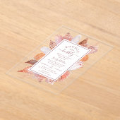 Beach Seashells Wasserfarben Coastal Chic Hochzeit Acryleinladungen (Ablage )