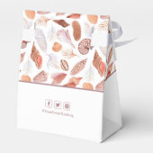 Beach Seashells Wasserfarben Coastal Chic Hochzeit Geschenkschachtel (Rückseite)