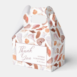 Beach Seashells Wasserfarben Coastal Chic Hochzeit Geschenkschachtel