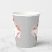 Beach Seashells Wasserfarben Coastal Chic Hochzeit Pappbecher (Rechts)