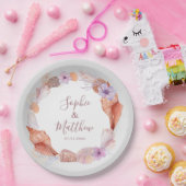 Beach Seashells Wasserfarben Coastal Chic Hochzeit Pappteller (Party)