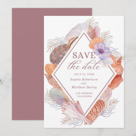 Beach Seashells Wasserfarben Coastal Chic Hochzeit Save The Date