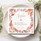 Beach Seashells Wasserfarben Coastal Chic Hochzeit Serviette
