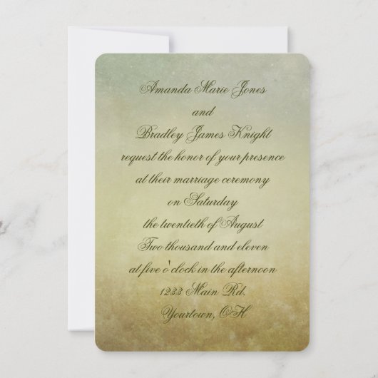 Beach Seashells Wedding Einladung (Rückseite)