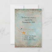 Beach Seashells Wedding RSVP Karte (Rückseite)