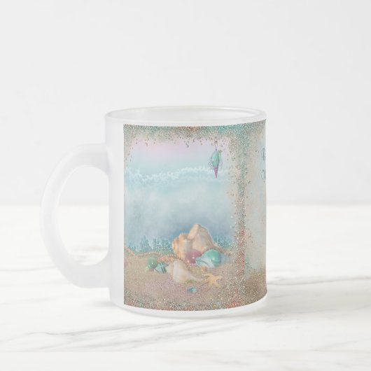 Beach Seashells Wedding Tasse (Links)