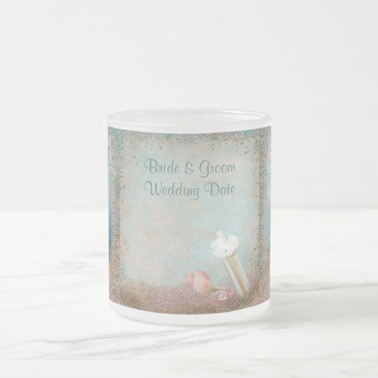 Beach Seashells Wedding Tasse (Mittel)