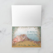 Beach Seashells Wedding Vielen Dank Dankeskarte (Innenseite)