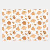 Beach Seashells Wrapping Paper Set 3 Geschenkpapier Set (Vorderseite)