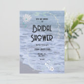 Beach Seashore Bridal Dusche Einladung (Stehend Vorderseite)