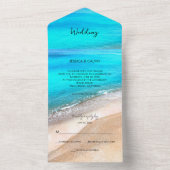 Beach Seaside 3 in 1. Einladung zur Hochzeit (Innen Boden)