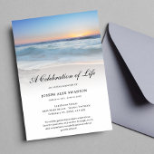 Beach Seaside Ocean Celebration of Life Funeral Einladung