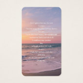 Beach Seaside Ocean Sunset Foto Beerdigung Gebet (Rückseite)