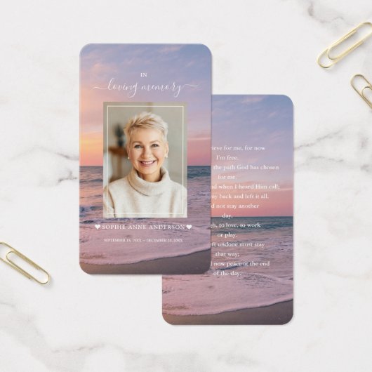 Beach Seaside Ocean Sunset Foto Beerdigung Gebet (Büro)