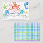 Beach Seepferd Octopus Starfish Colorful Baby Visitenkarte (Vorne/Hinten)