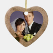 Beach Serenity Keepake Hochzeitsfeier Keramikornament (Hinten)