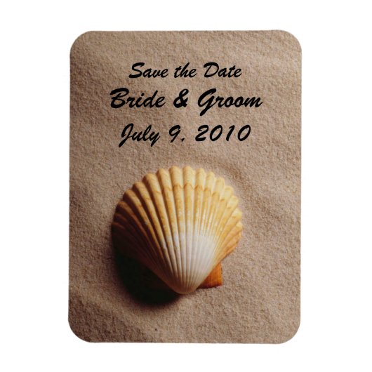 Beach Serenity Save the Date Premium Magnet (Vertikal)